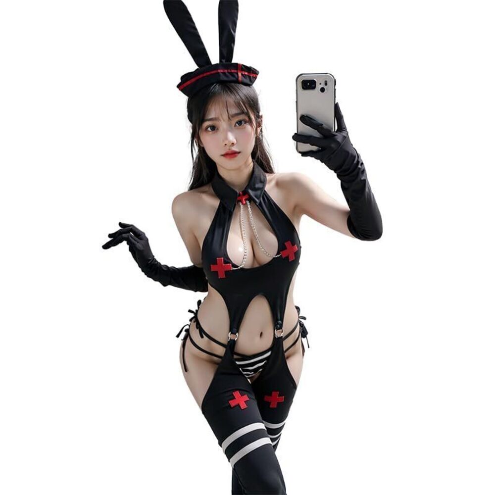 9538 sexy bunny outfit lingerie nurse playboy One Piece costume Maid